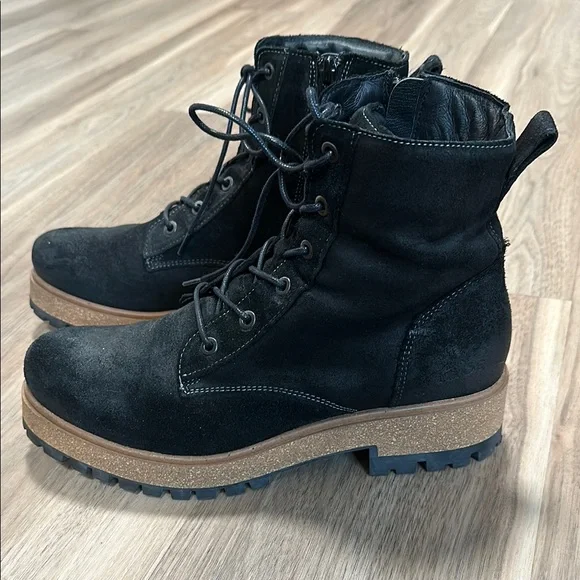 Black Suede Women's Boots - Picture 2 of 5